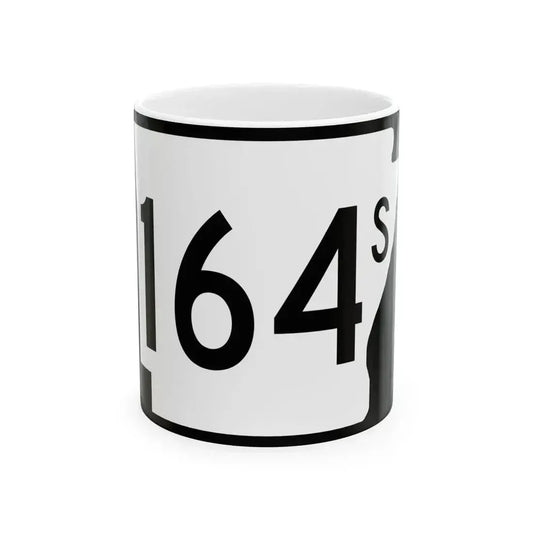 Arkansas 164S (Arkansas) (Road Sign) White Coffee Mug 11oz - Go Mug Yourself