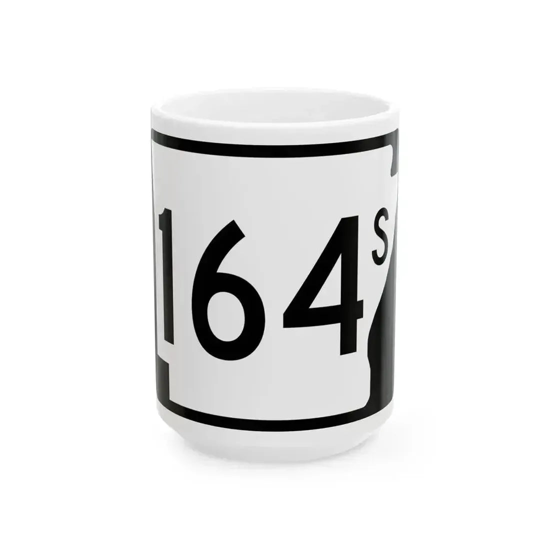 Arkansas 164S (Arkansas) (Road Sign) White Coffee Mug - Go Mug Yourself