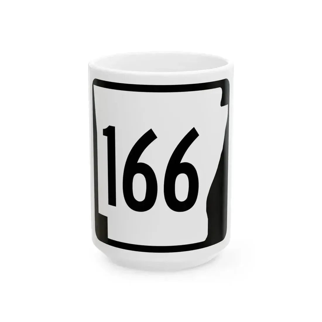 Arkansas 166 1970 (Arkansas) (Road Sign) White Coffee Mug 15oz - Go Mug Yourself