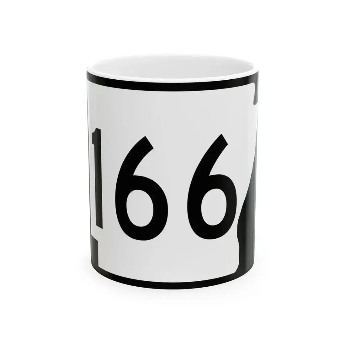 Arkansas 166 (Arkansas) (Road Sign) White Coffee Mug 11oz - Go Mug Yourself