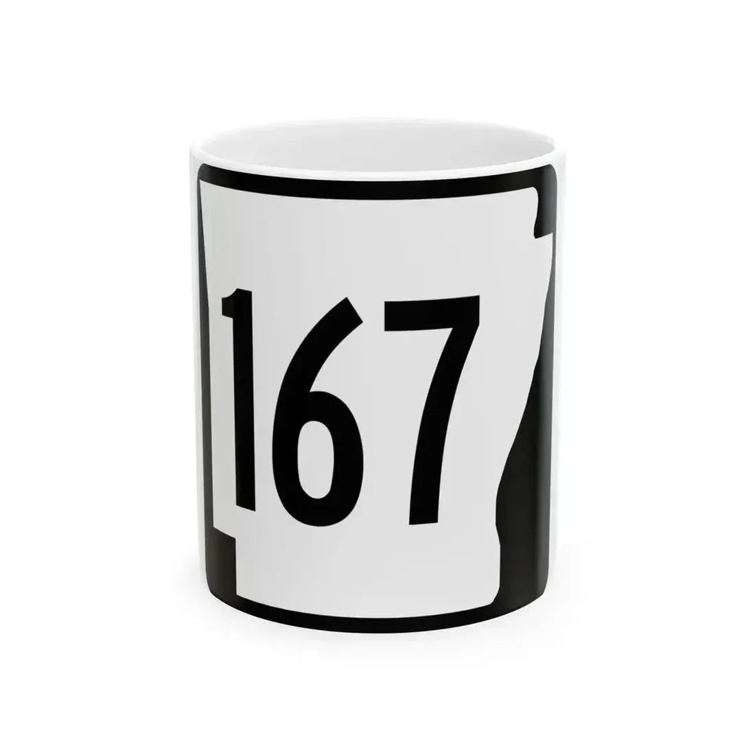 Arkansas 167 1970 (Arkansas) (Road Sign) White Coffee Mug 11oz - Go Mug Yourself
