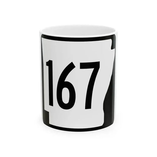 Arkansas 167 1970 (Arkansas) (Road Sign) White Coffee Mug 11oz - Go Mug Yourself
