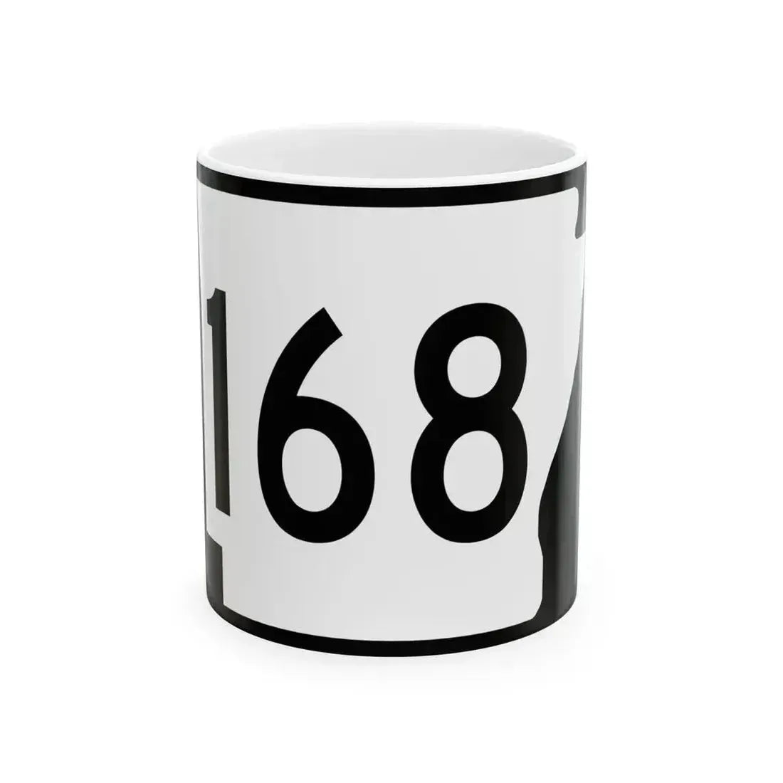 Arkansas 168 (Arkansas) (Road Sign) White Coffee Mug 11oz - Go Mug Yourself