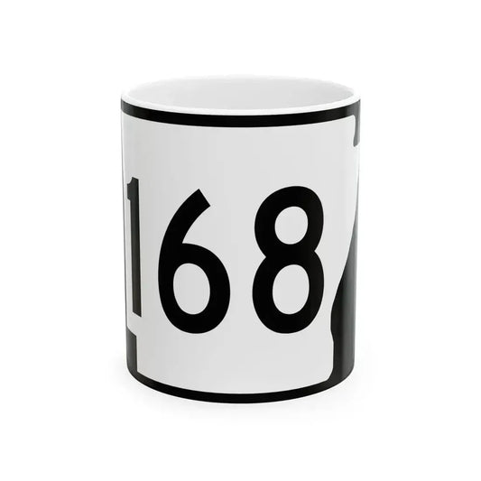 Arkansas 168 (Arkansas) (Road Sign) White Coffee Mug 11oz - Go Mug Yourself