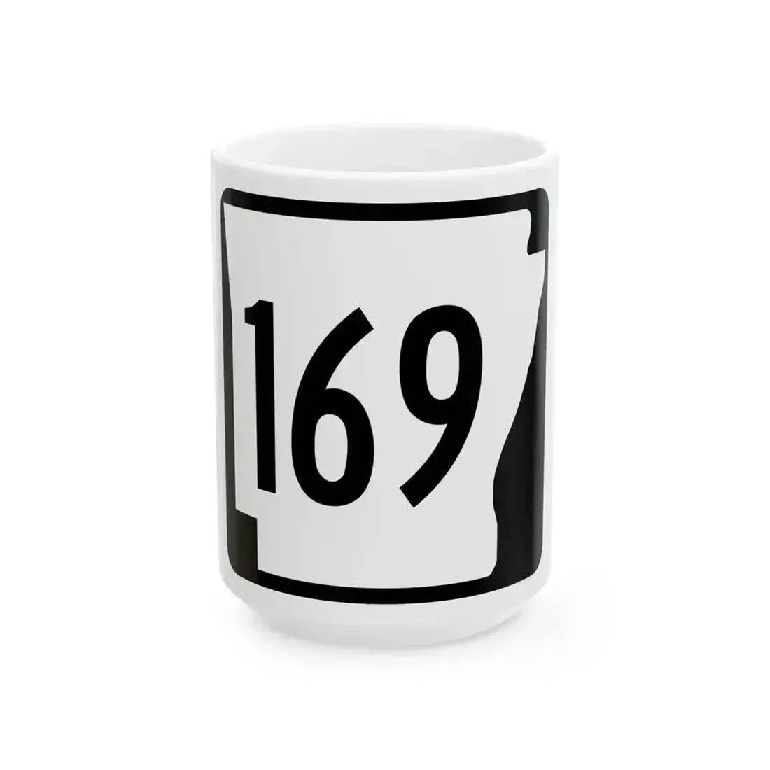 Arkansas 169 1970 (Arkansas) (Road Sign) White Coffee Mug 15oz - Go Mug Yourself