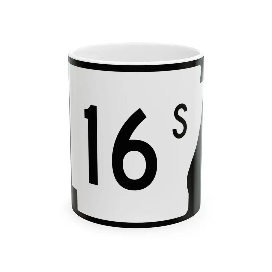 Arkansas 16S (Arkansas) (Road Sign) White Coffee Mug 11oz - Go Mug Yourself