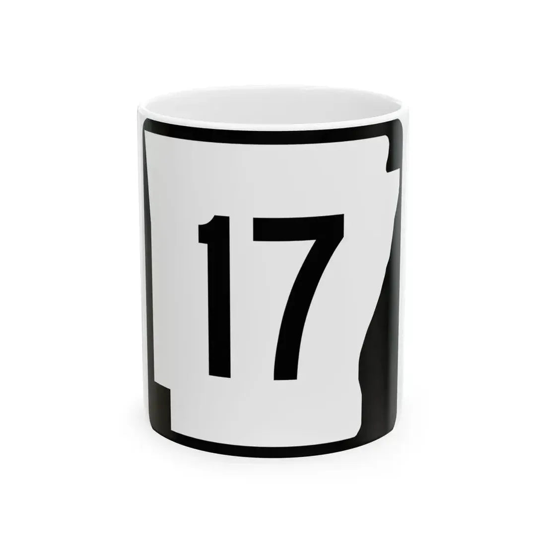 Arkansas 17 (Arkansas) (Road Sign) White Coffee Mug 11oz - Go Mug Yourself