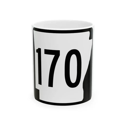 Arkansas 170 1970 (Arkansas) (Road Sign) White Coffee Mug 11oz - Go Mug Yourself