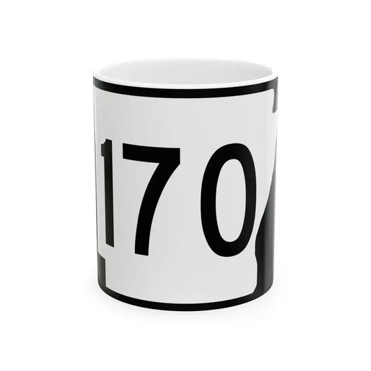 Arkansas 170 (Arkansas) (Road Sign) White Coffee Mug 11oz - Go Mug Yourself