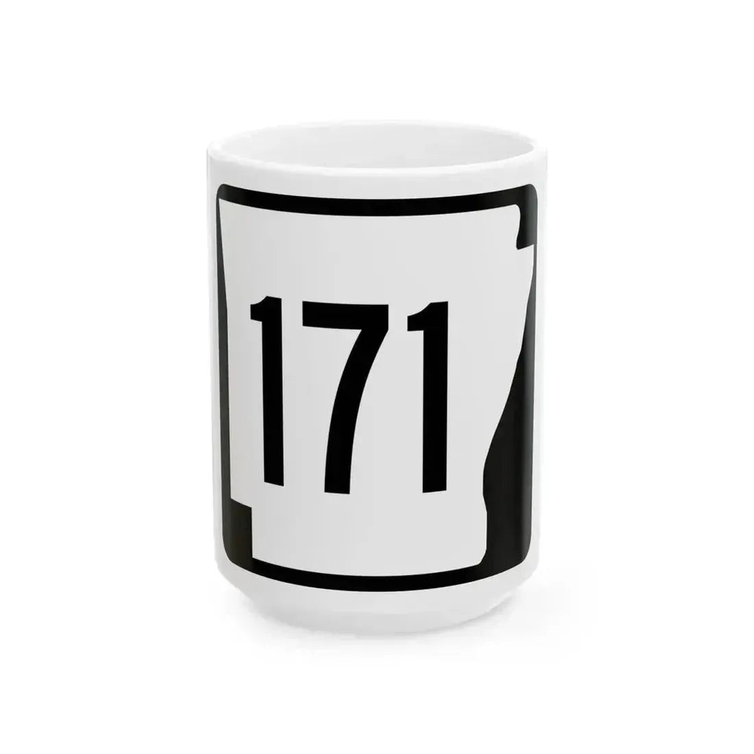 Arkansas 171 1970 (Arkansas) (Road Sign) White Coffee Mug 15oz - Go Mug Yourself