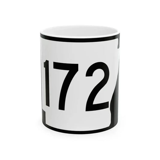 Arkansas 172 (Arkansas) (Road Sign) White Coffee Mug 11oz - Go Mug Yourself