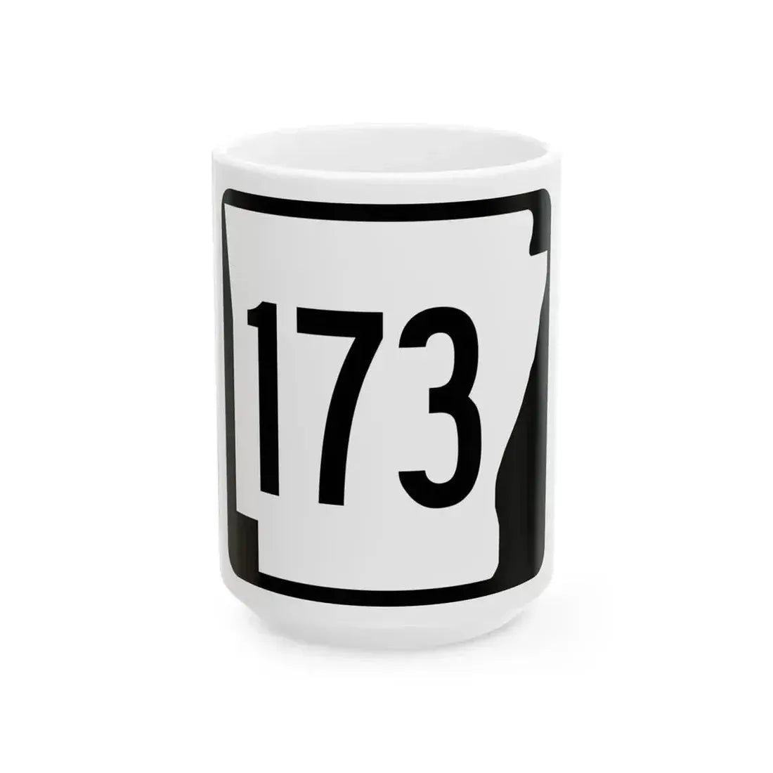 Arkansas 173 1970 (Arkansas) (Road Sign) White Coffee Mug 15oz - Go Mug Yourself