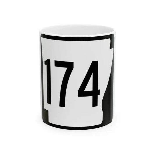 Arkansas 174 1970 (Arkansas) (Road Sign) White Coffee Mug 11oz - Go Mug Yourself