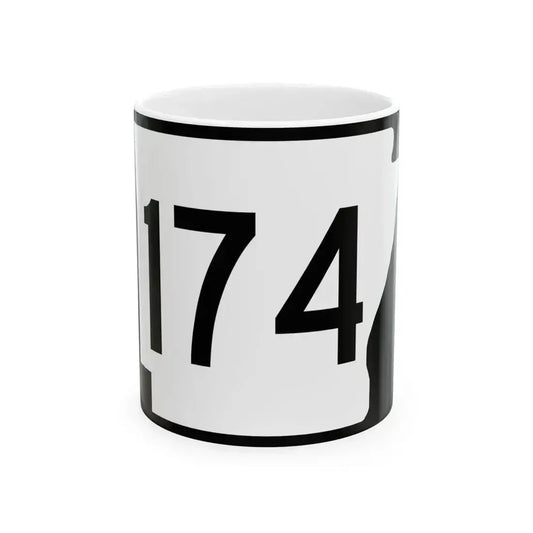 Arkansas 174 (Arkansas) (Road Sign) White Coffee Mug 11oz - Go Mug Yourself