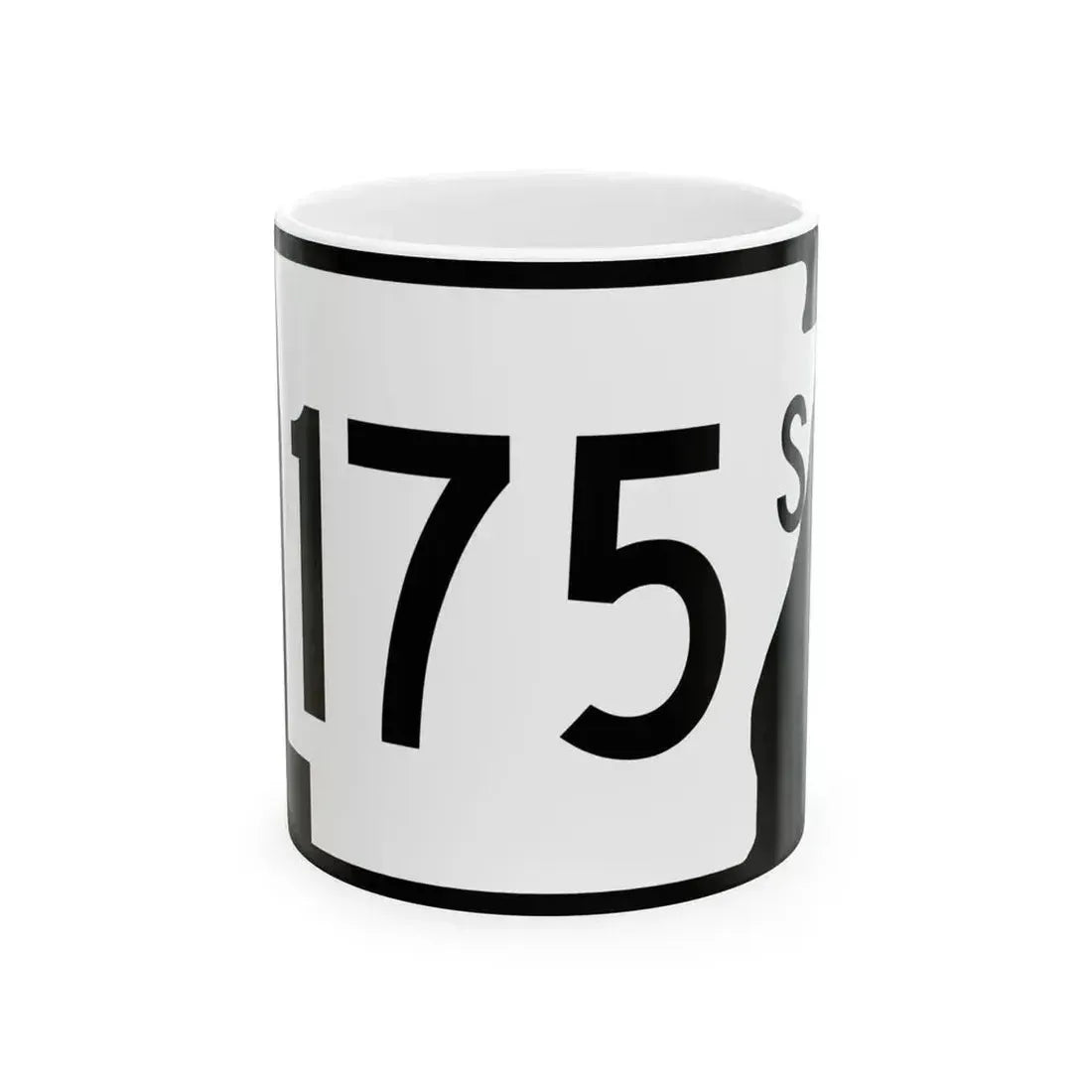Arkansas 175S (Arkansas) (Road Sign) White Coffee Mug 11oz - Go Mug Yourself