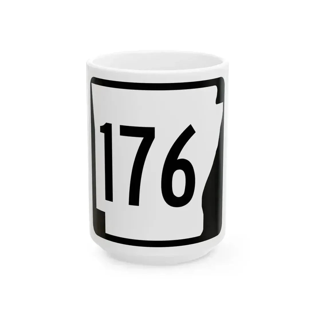 Arkansas 176 1970 (Arkansas) (Road Sign) White Coffee Mug 15oz - Go Mug Yourself