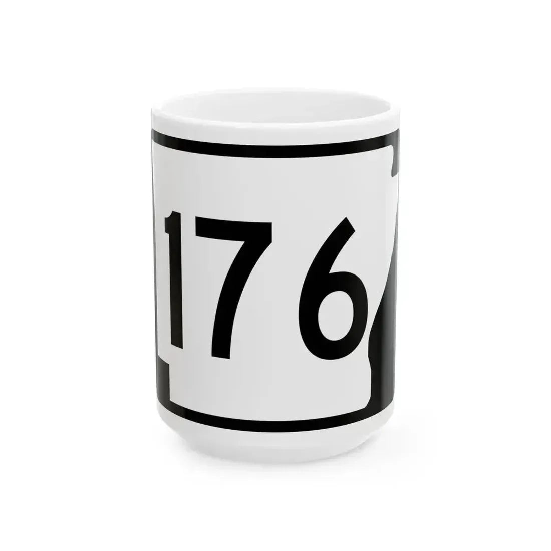 Arkansas 176 (Arkansas) (Road Sign) White Coffee Mug - Go Mug Yourself