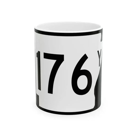 Arkansas 176Y (Arkansas) (Road Sign) White Coffee Mug 11oz - Go Mug Yourself