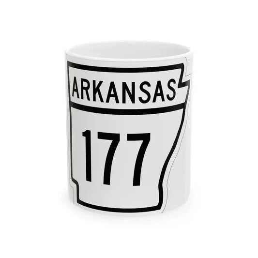Arkansas 177 1948 (Arkansas) (Road Sign) White Coffee Mug 11oz - Go Mug Yourself
