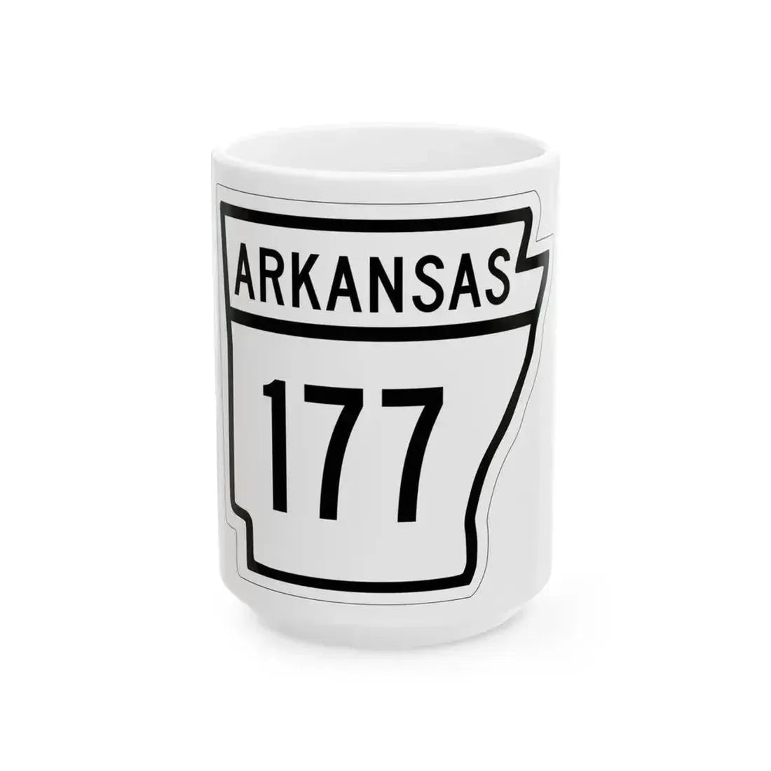 Arkansas 177 1948 (Arkansas) (Road Sign) White Coffee Mug 15oz - Go Mug Yourself