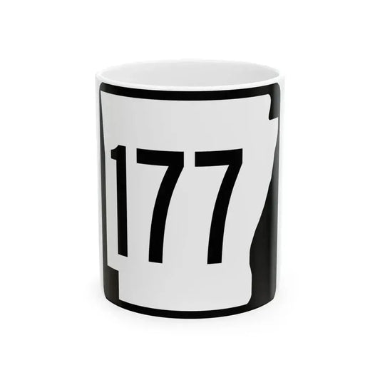 Arkansas 177 1970 (Arkansas) (Road Sign) White Coffee Mug 11oz - Go Mug Yourself