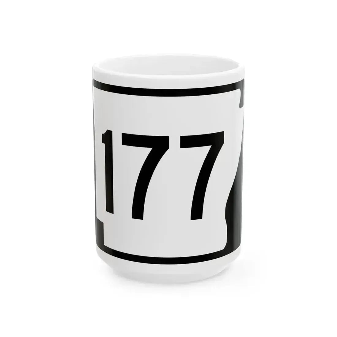 Arkansas 177 (Arkansas) (Road Sign) White Coffee Mug - Go Mug Yourself