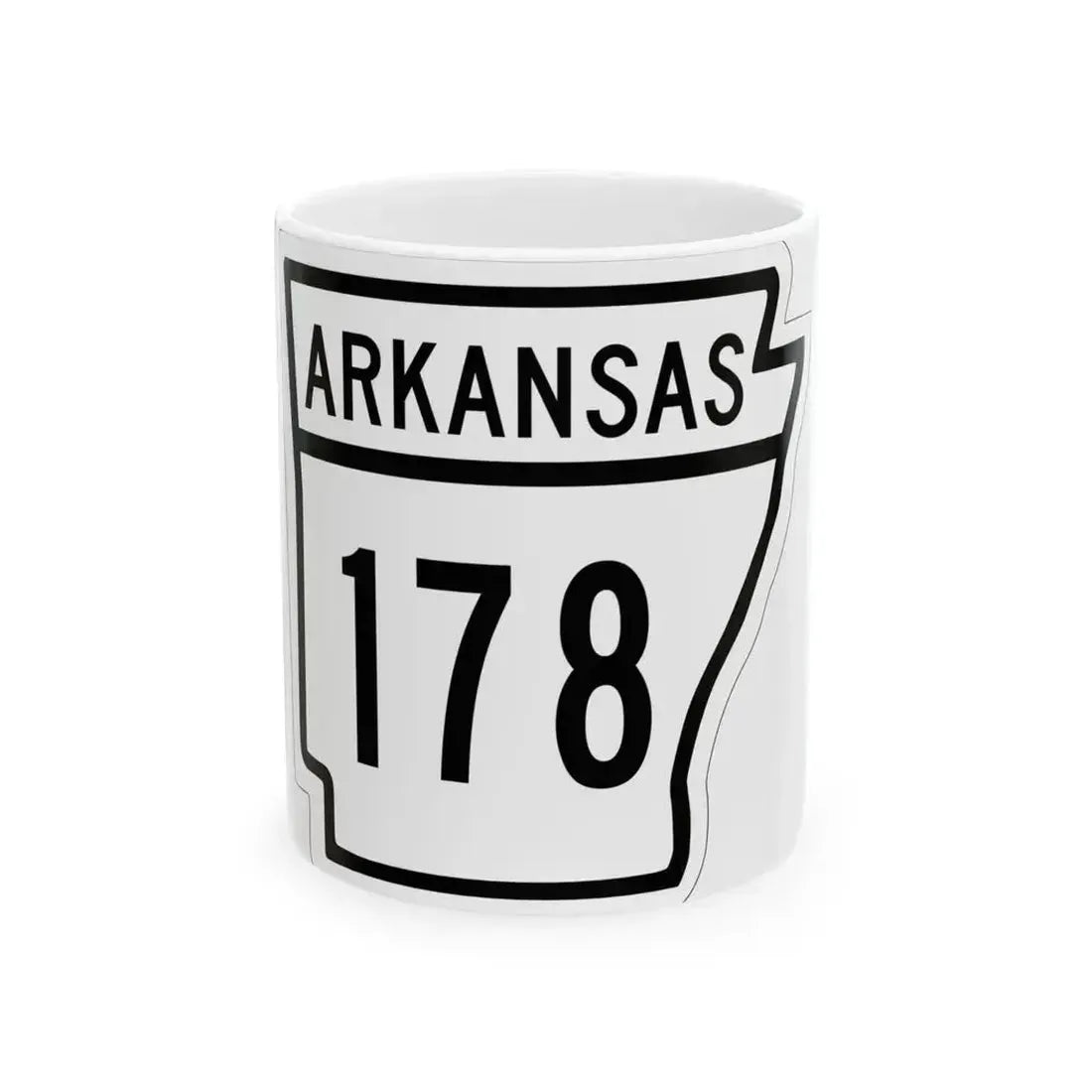 Arkansas 178 1948 (Arkansas) (Road Sign) White Coffee Mug 11oz - Go Mug Yourself