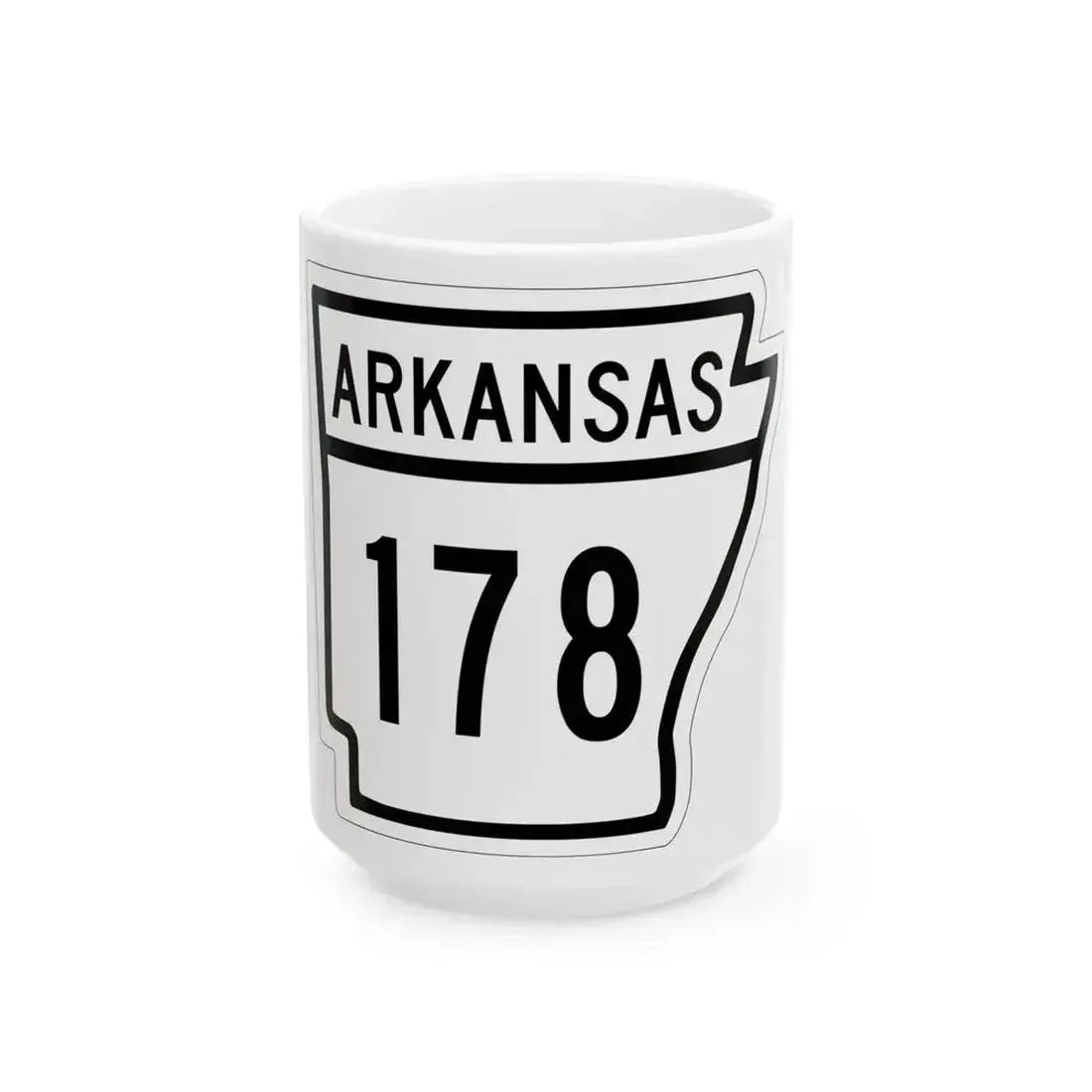 Arkansas 178 1948 (Arkansas) (Road Sign) White Coffee Mug 15oz - Go Mug Yourself