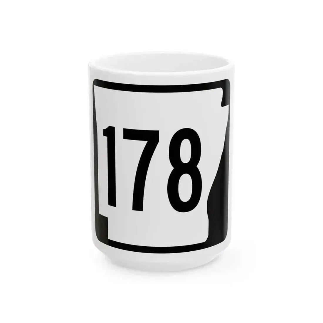 Arkansas 178 1970 (Arkansas) (Road Sign) White Coffee Mug 15oz - Go Mug Yourself