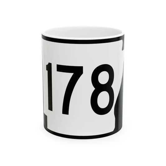 Arkansas 178 (Arkansas) (Road Sign) White Coffee Mug 11oz - Go Mug Yourself
