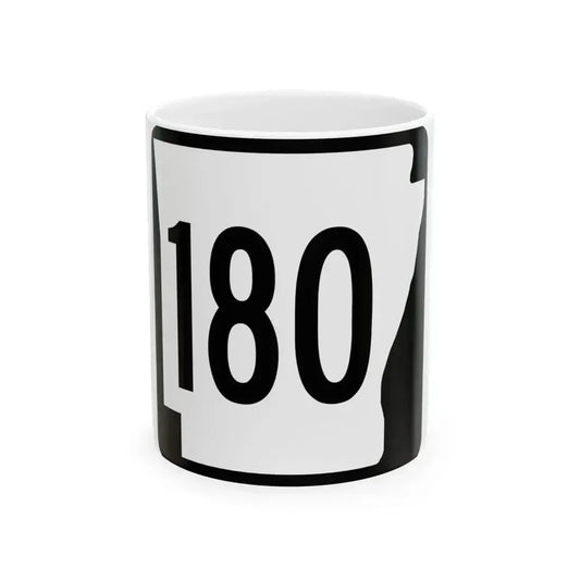 Arkansas 180 1970 (Arkansas) (Road Sign) White Coffee Mug 11oz - Go Mug Yourself