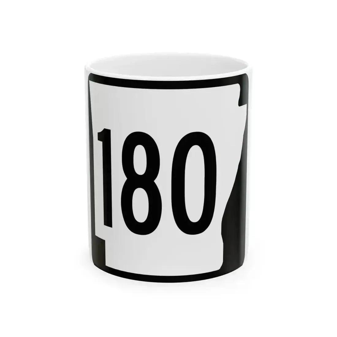 Arkansas 180 1970 (Arkansas) (Road Sign) White Coffee Mug - Go Mug Yourself