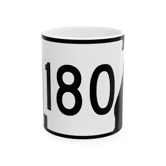 Arkansas 180 (Arkansas) (Road Sign) White Coffee Mug 11oz - Go Mug Yourself