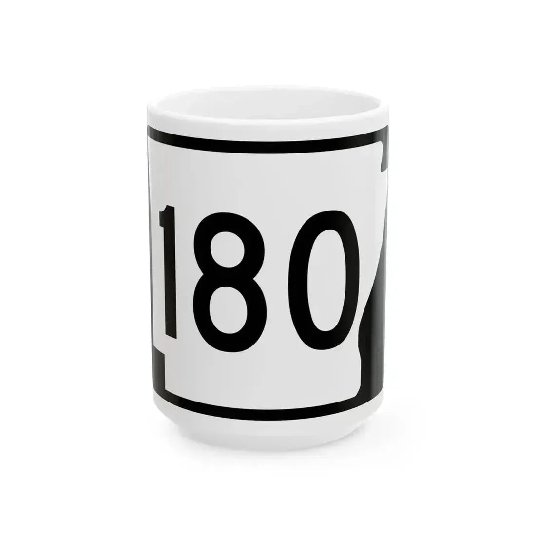 Arkansas 180 (Arkansas) (Road Sign) White Coffee Mug 15oz - Go Mug Yourself