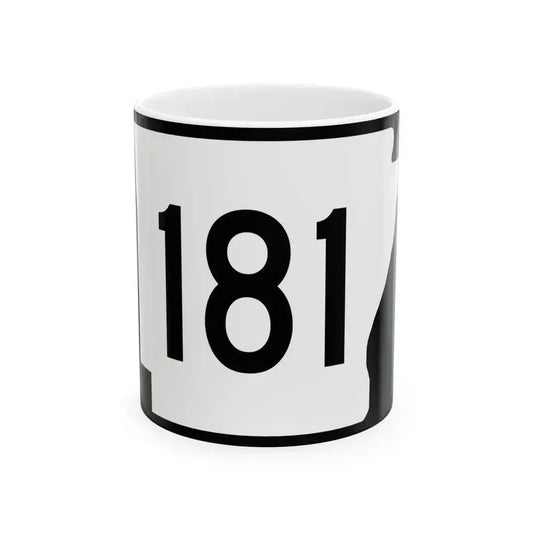 Arkansas 181 (Arkansas) (Road Sign) White Coffee Mug 11oz - Go Mug Yourself