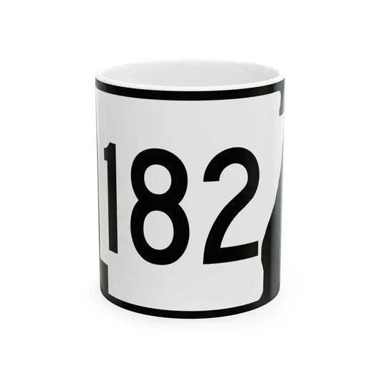 Arkansas 182 (Arkansas) (Road Sign) White Coffee Mug 11oz - Go Mug Yourself
