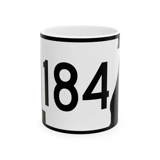 Arkansas 184 (Arkansas) (Road Sign) White Coffee Mug 11oz - Go Mug Yourself