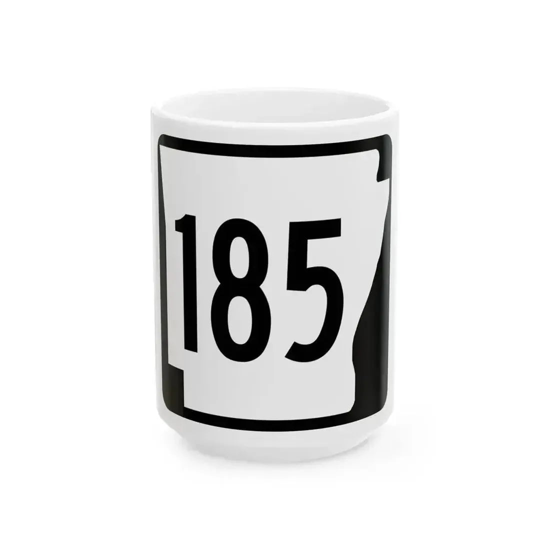 Arkansas 185 1970 (Arkansas) (Road Sign) White Coffee Mug 15oz - Go Mug Yourself