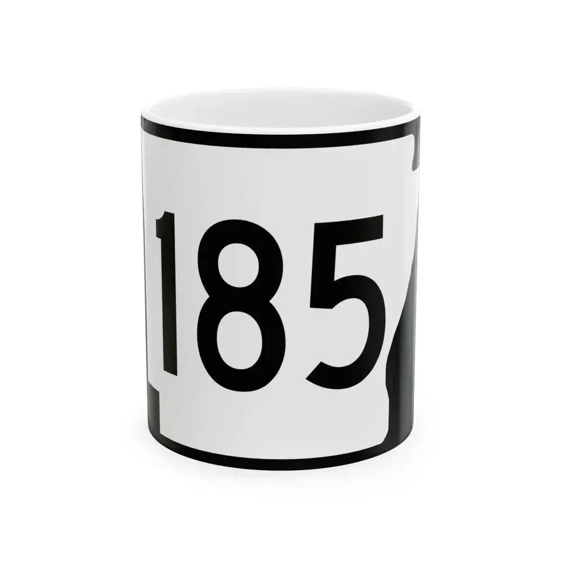 Arkansas 185 (Arkansas) (Road Sign) White Coffee Mug 11oz - Go Mug Yourself