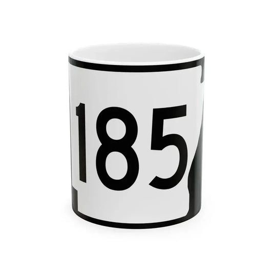 Arkansas 185 (Arkansas) (Road Sign) White Coffee Mug 11oz - Go Mug Yourself