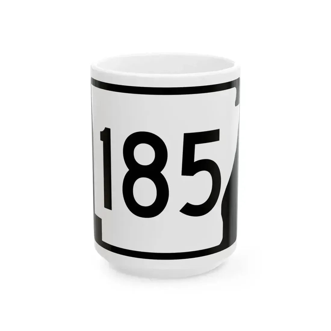 Arkansas 185 (Arkansas) (Road Sign) White Coffee Mug 15oz - Go Mug Yourself