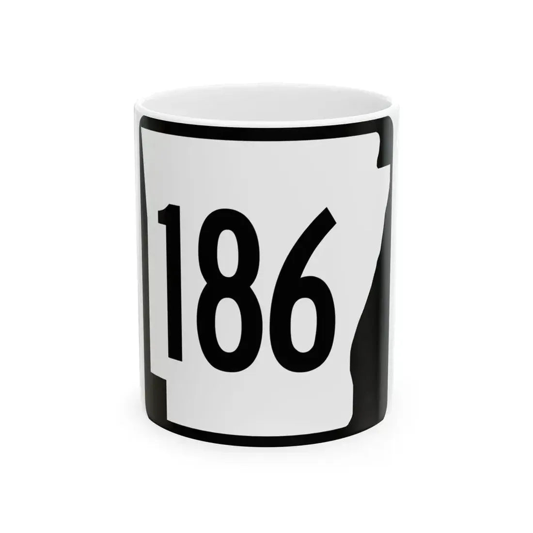 Arkansas 186 1970 (Arkansas) (Road Sign) White Coffee Mug 11oz - Go Mug Yourself