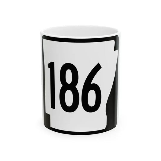 Arkansas 186 1970 (Arkansas) (Road Sign) White Coffee Mug 11oz - Go Mug Yourself
