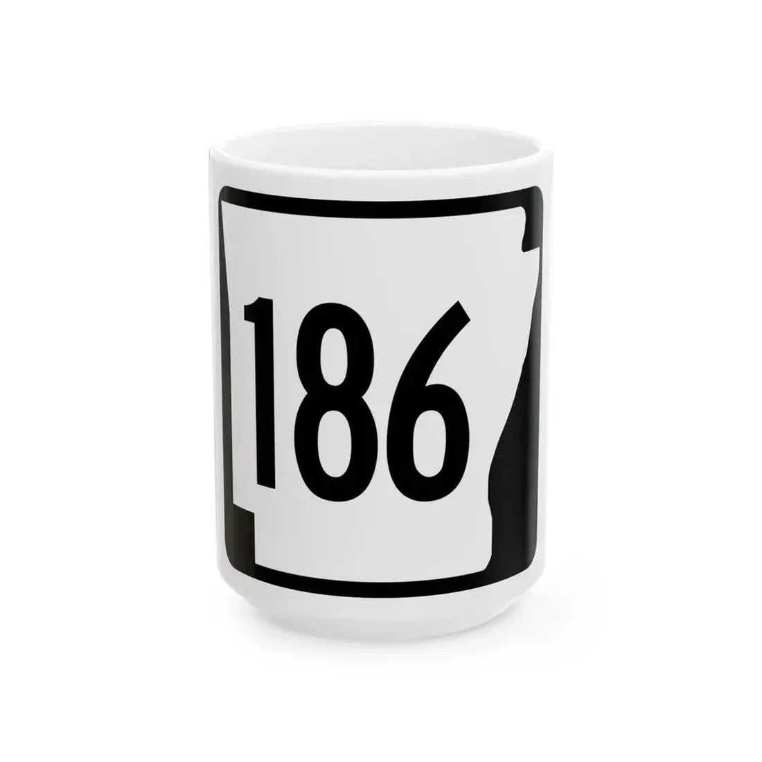Arkansas 186 1970 (Arkansas) (Road Sign) White Coffee Mug 15oz - Go Mug Yourself