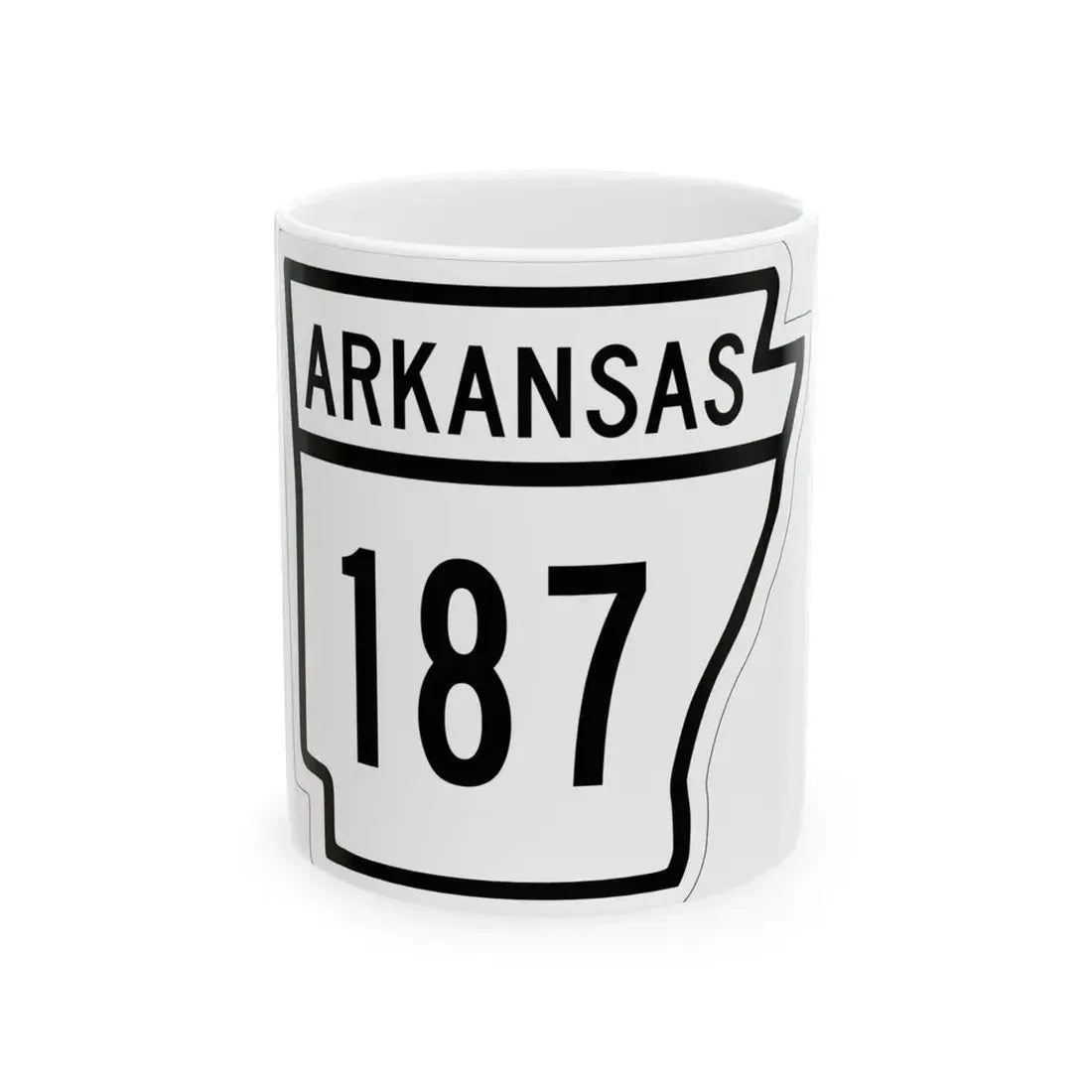 Arkansas 187 1948 (Arkansas) (Road Sign) White Coffee Mug 11oz - Go Mug Yourself