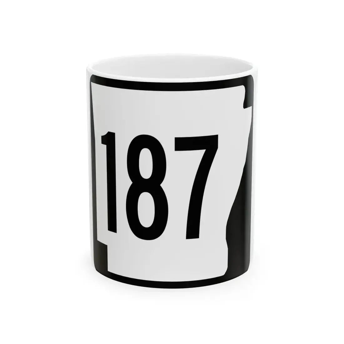 Arkansas 187 1970 (Arkansas) (Road Sign) White Coffee Mug 11oz - Go Mug Yourself