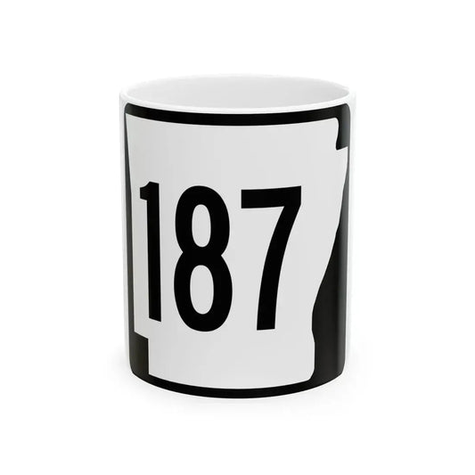 Arkansas 187 1970 (Arkansas) (Road Sign) White Coffee Mug 11oz - Go Mug Yourself