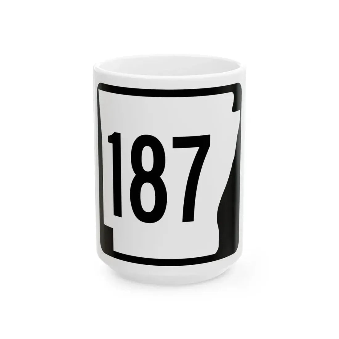 Arkansas 187 1970 (Arkansas) (Road Sign) White Coffee Mug 15oz - Go Mug Yourself
