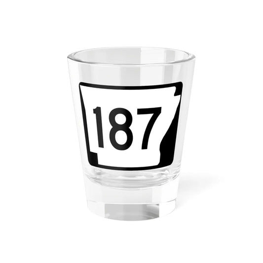 Arkansas 187 (Arkansas) (Road Sign) Shot Glass 1.5oz 1.5oz - Go Mug Yourself
