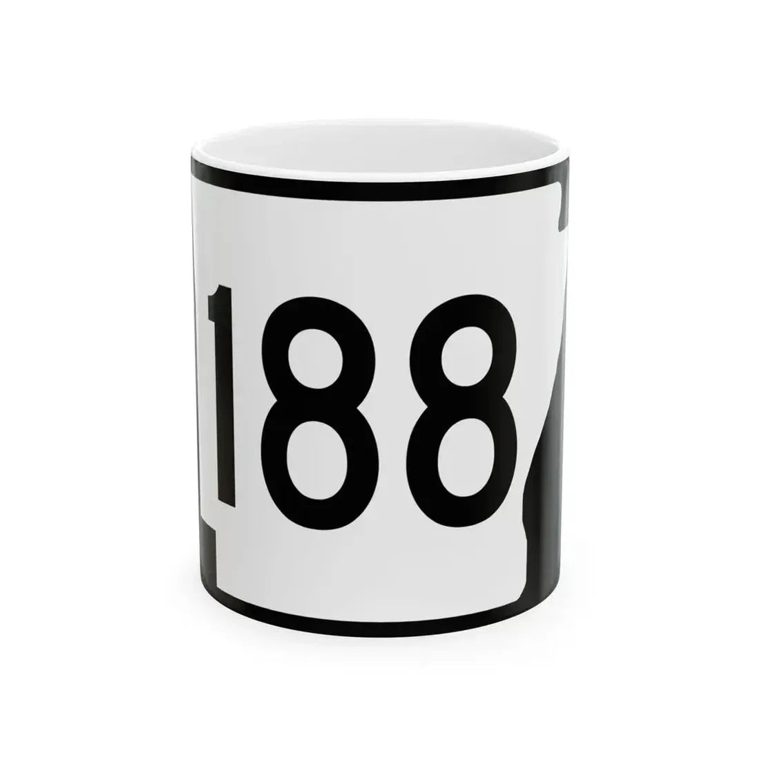 Arkansas 188 (Arkansas) (Road Sign) White Coffee Mug 11oz - Go Mug Yourself